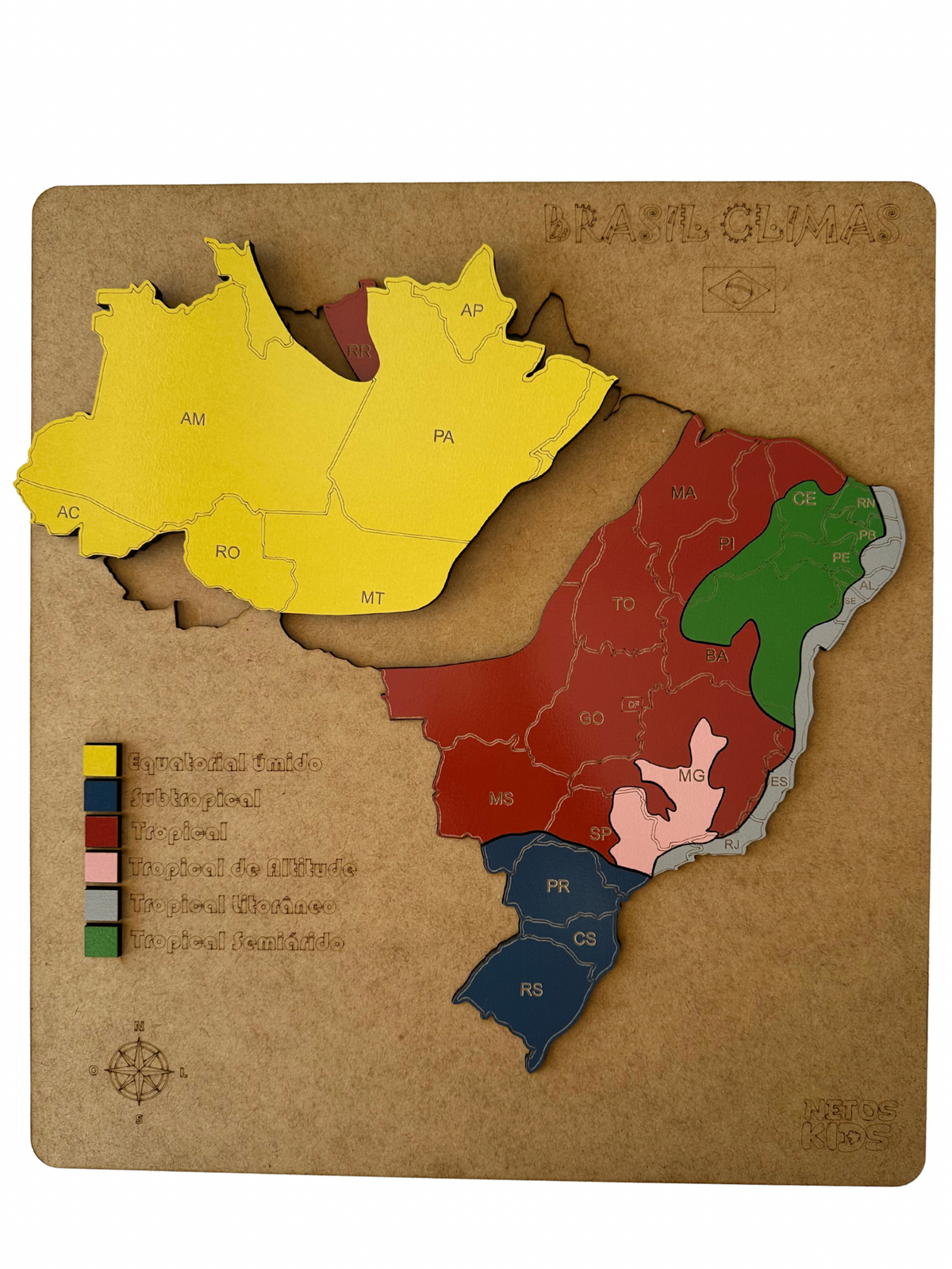 Quebra-Cabeça Mapa do Brasil Climas