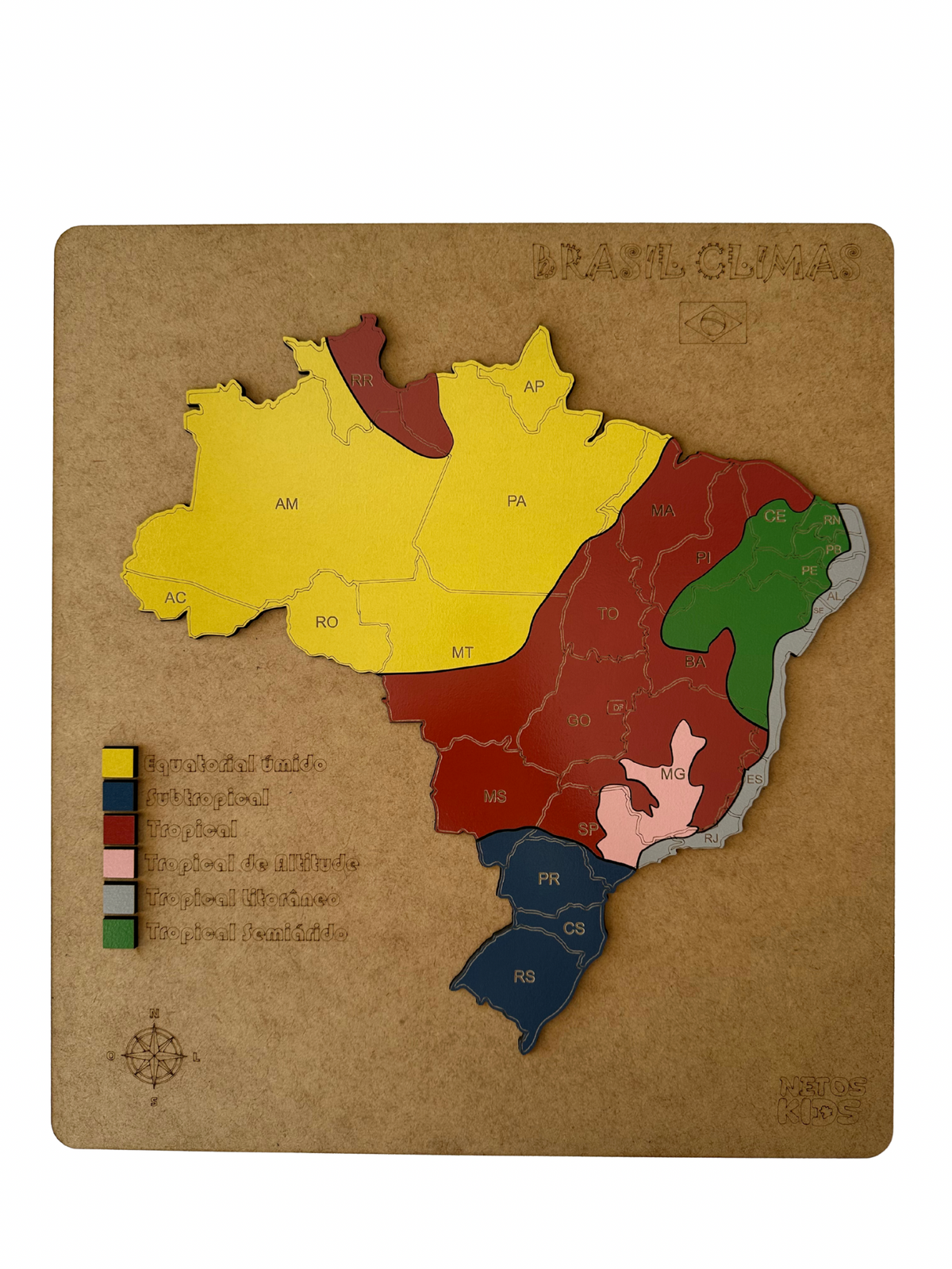 Quebra-Cabeça Mapa do Brasil Climas
