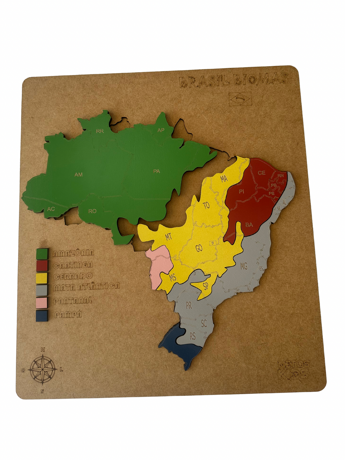 Quebra-Cabeça Mapa do Brasil Biomas