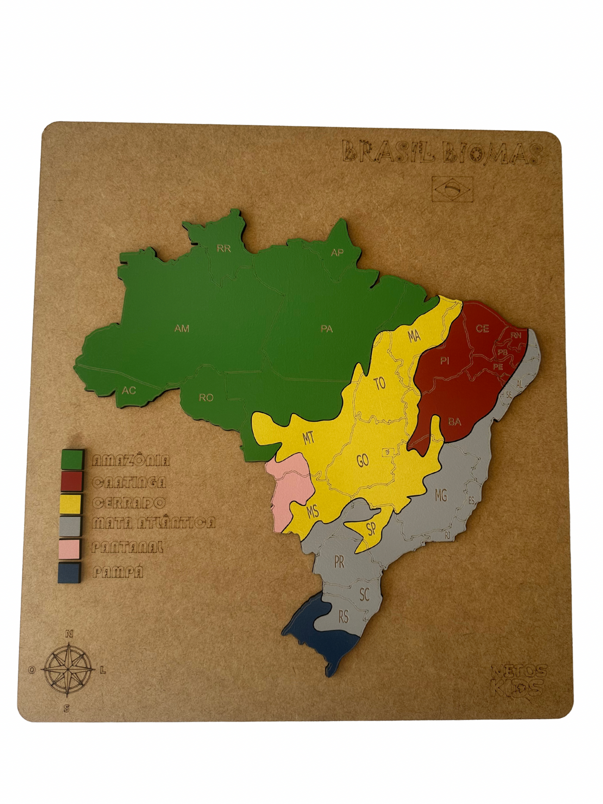 Quebra-Cabeça Mapa do Brasil Biomas