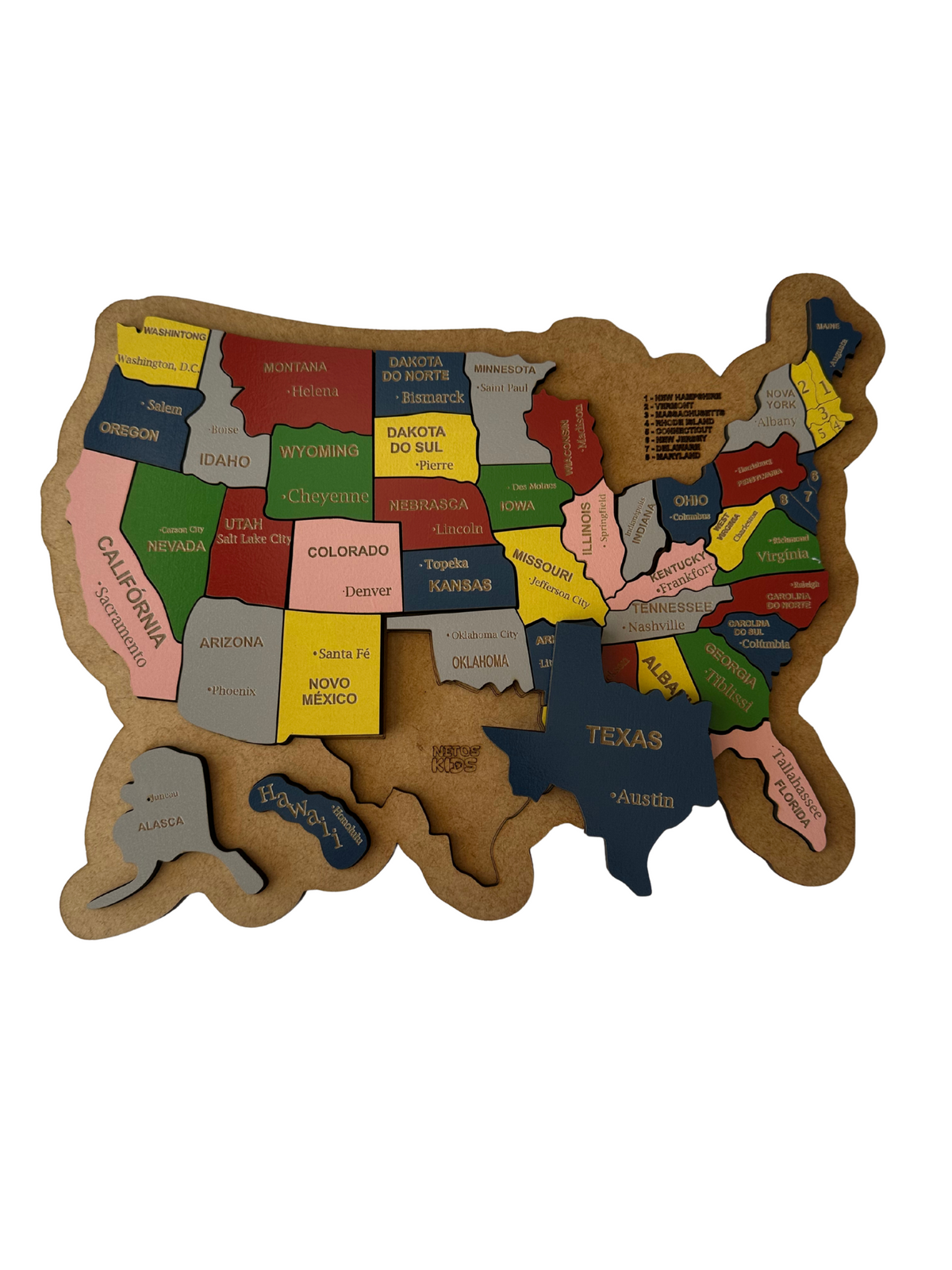 Quebra-Cabeça Mapa dos Estados Unidos