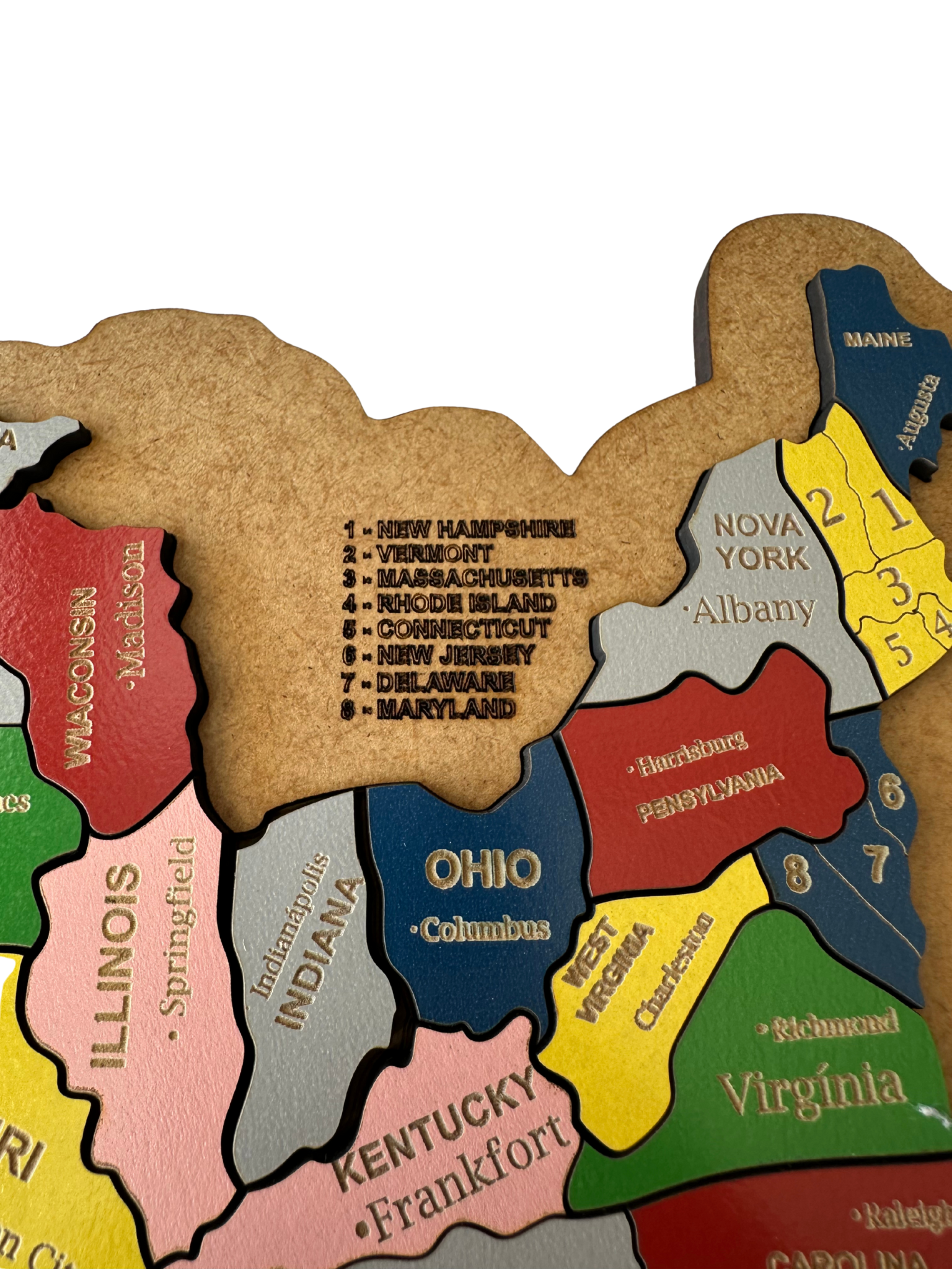 Quebra-Cabeça Mapa dos Estados Unidos