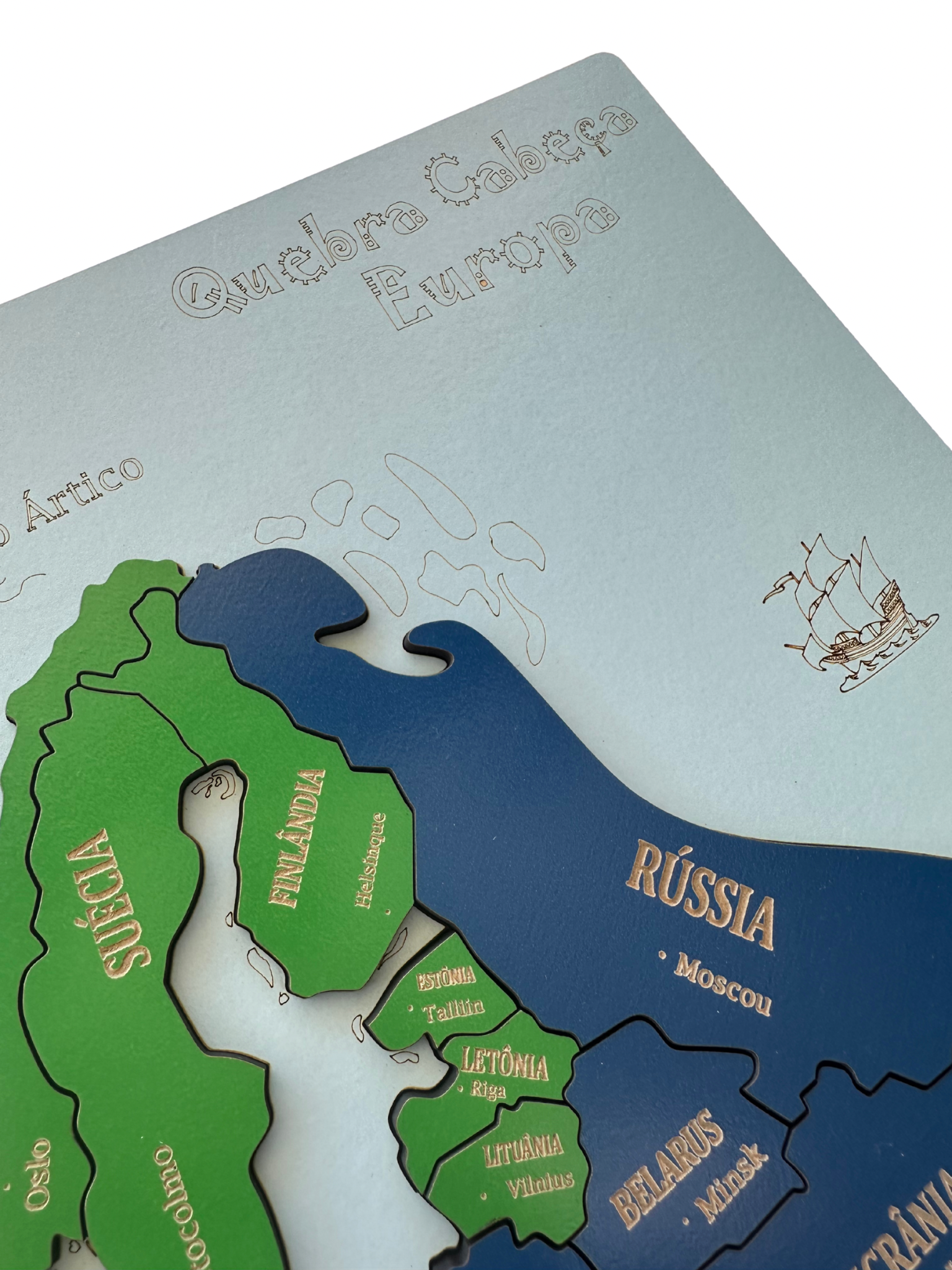 Quebra-Cabeça Mapa Continente Europeu