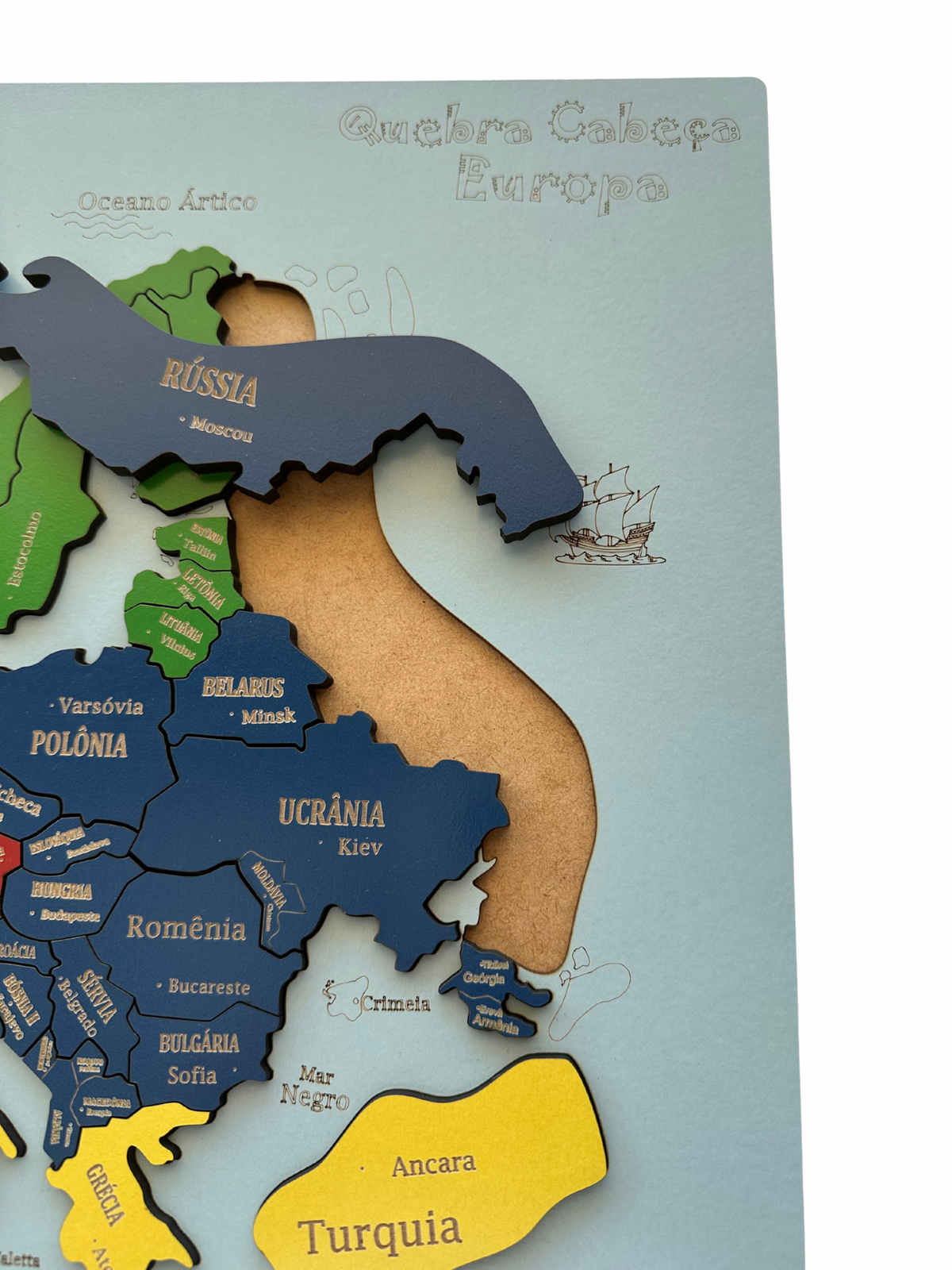 Quebra-Cabeça Mapa Continente Europeu