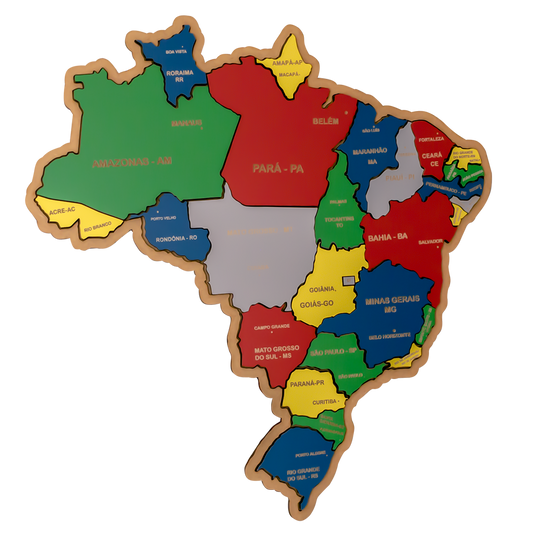 Mapa do Brasil Quebra-Cabeça Educativo