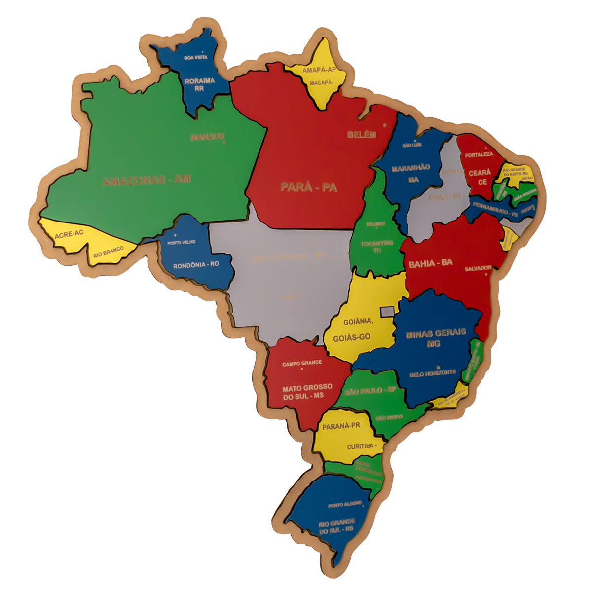 Mapa do Brasil Quebra-Cabeça Educativo