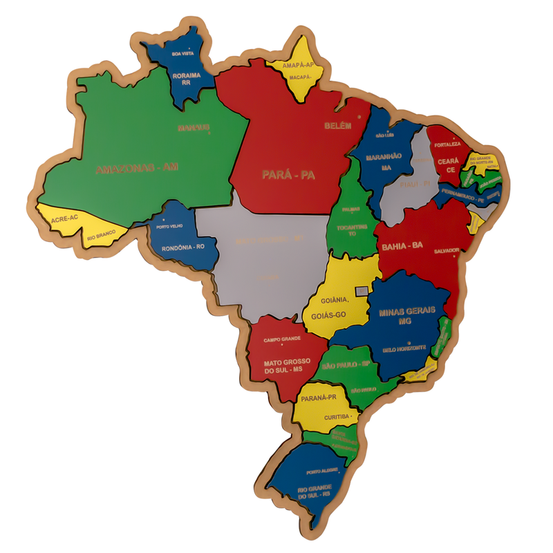 Mapa do Brasil Quebra-Cabeça Educativo