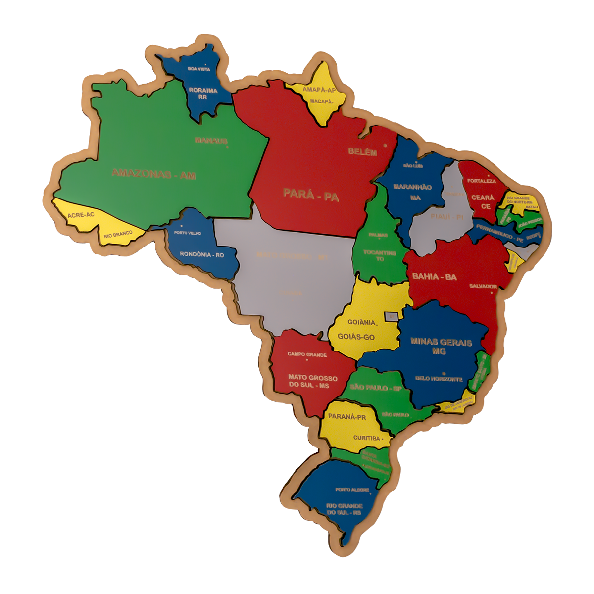 Mapa do Brasil Quebra-Cabeça Educativo