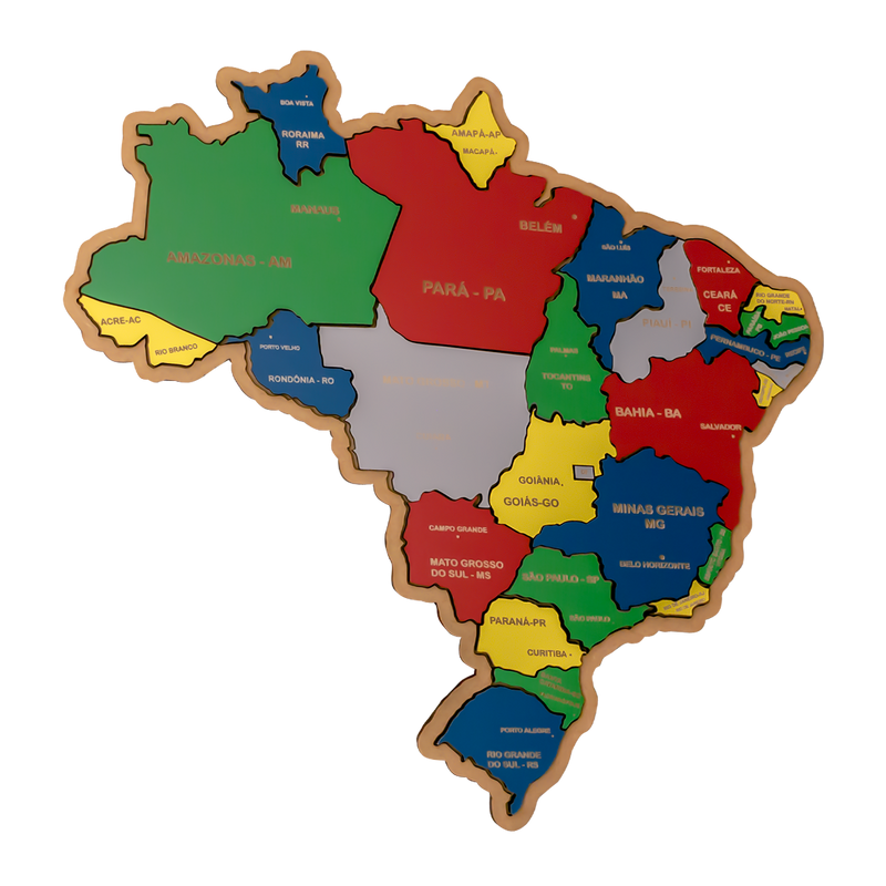 Mapa do Brasil Quebra-Cabeça Educativo