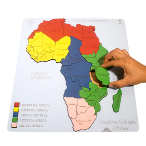 Mapa Continente Africano Quebra-cabeça 3D