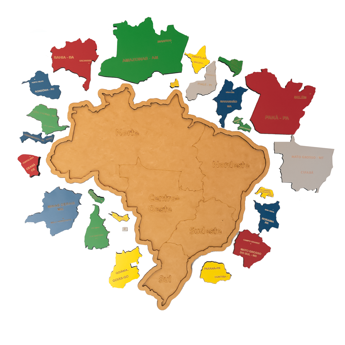 Mapa do Brasil Quebra-Cabeça Educativo