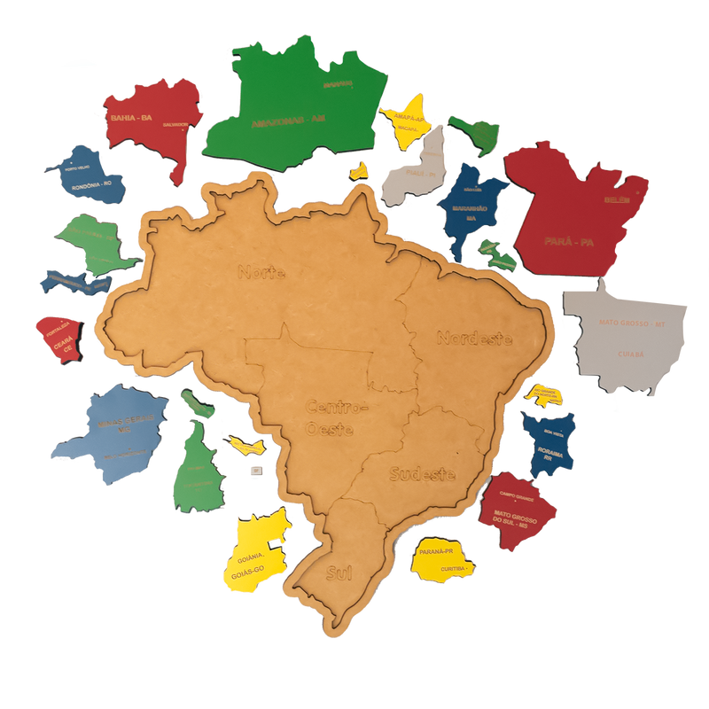 Mapa do Brasil Quebra-Cabeça Educativo