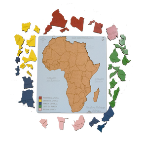 Mapa Continente Africano Quebra-cabeça 3D