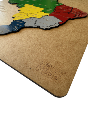 Quebra-Cabeça Mapa do Brasil Regiões em MDF