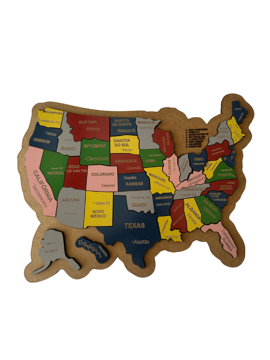 Quebra-Cabeça Mapa dos Estados Unidos