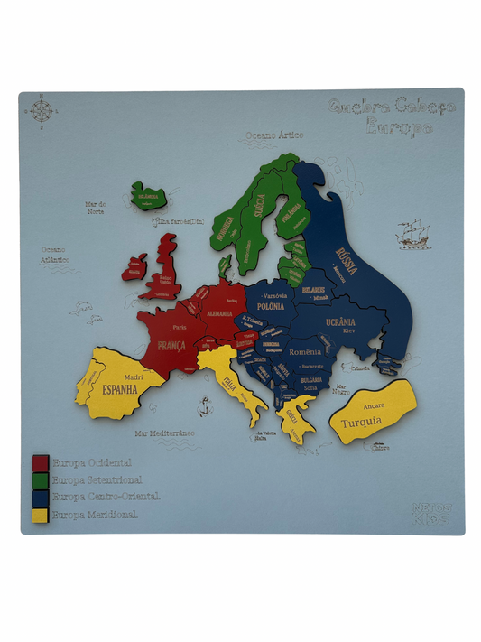 Quebra-Cabeça Mapa Continente Europeu