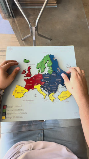 Quebra-Cabeça Mapa Continente Europeu