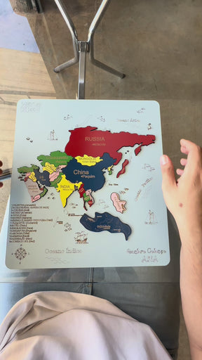 Quebra-Cabeça Mapa do Continente Asiático