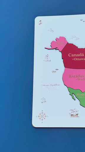 Quebra Cabeça América do Norte Países e Capitais 3D