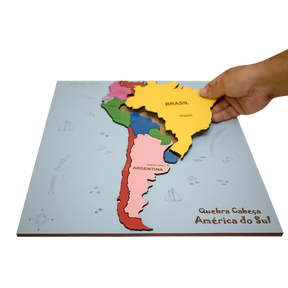 Mapa da América do Sul Quebra-Cabeça 3D