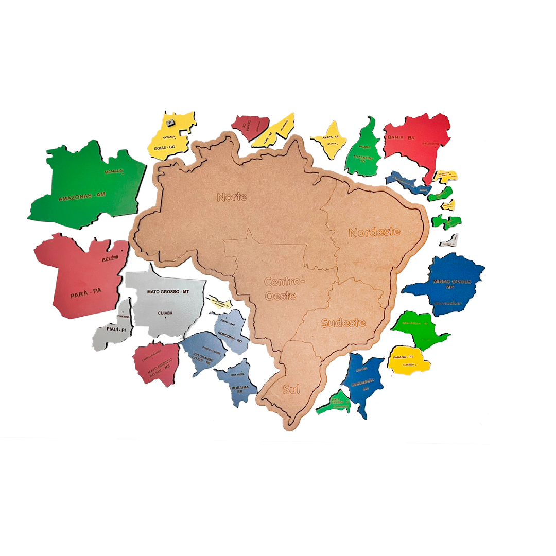 Mapa do Brasil Quebra-Cabeça Educativo