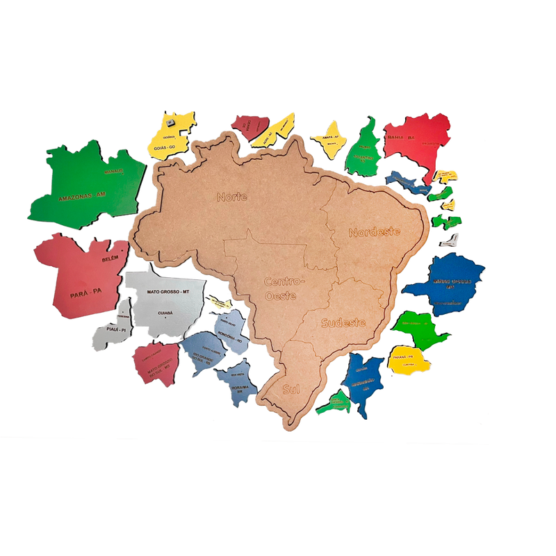 Mapa do Brasil Quebra-Cabeça Educativo