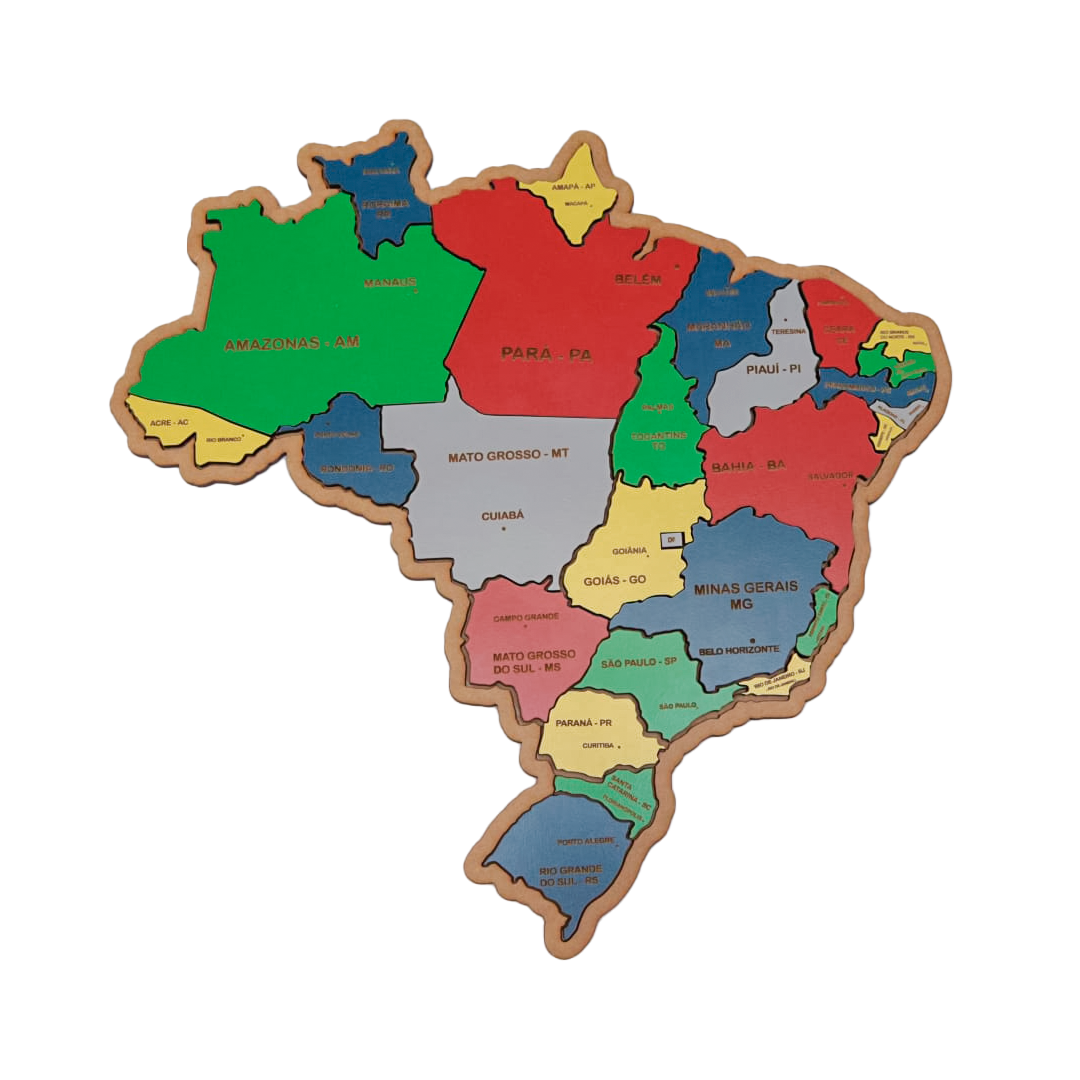 Mapa do Brasil Quebra-Cabeça Educativo