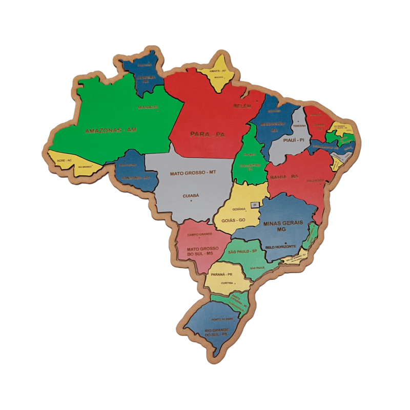 Mapa do Brasil Quebra-Cabeça Educativo